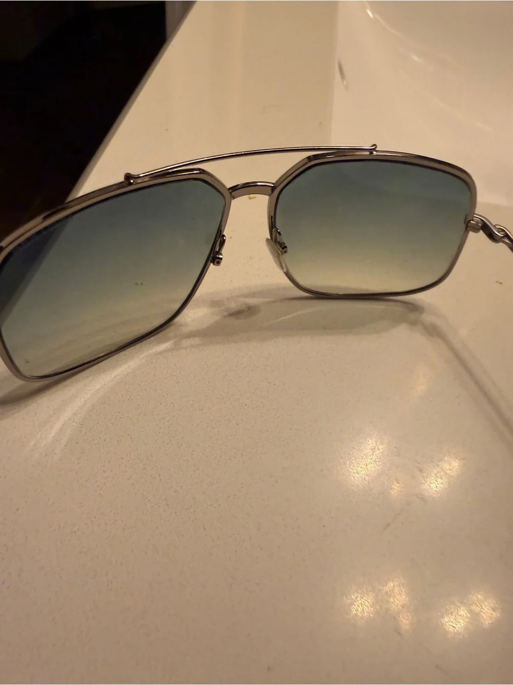 Tom Ford Ronnie Oversized Retro Aviator Men’s Sunglasses FT0439 Blue Gradient